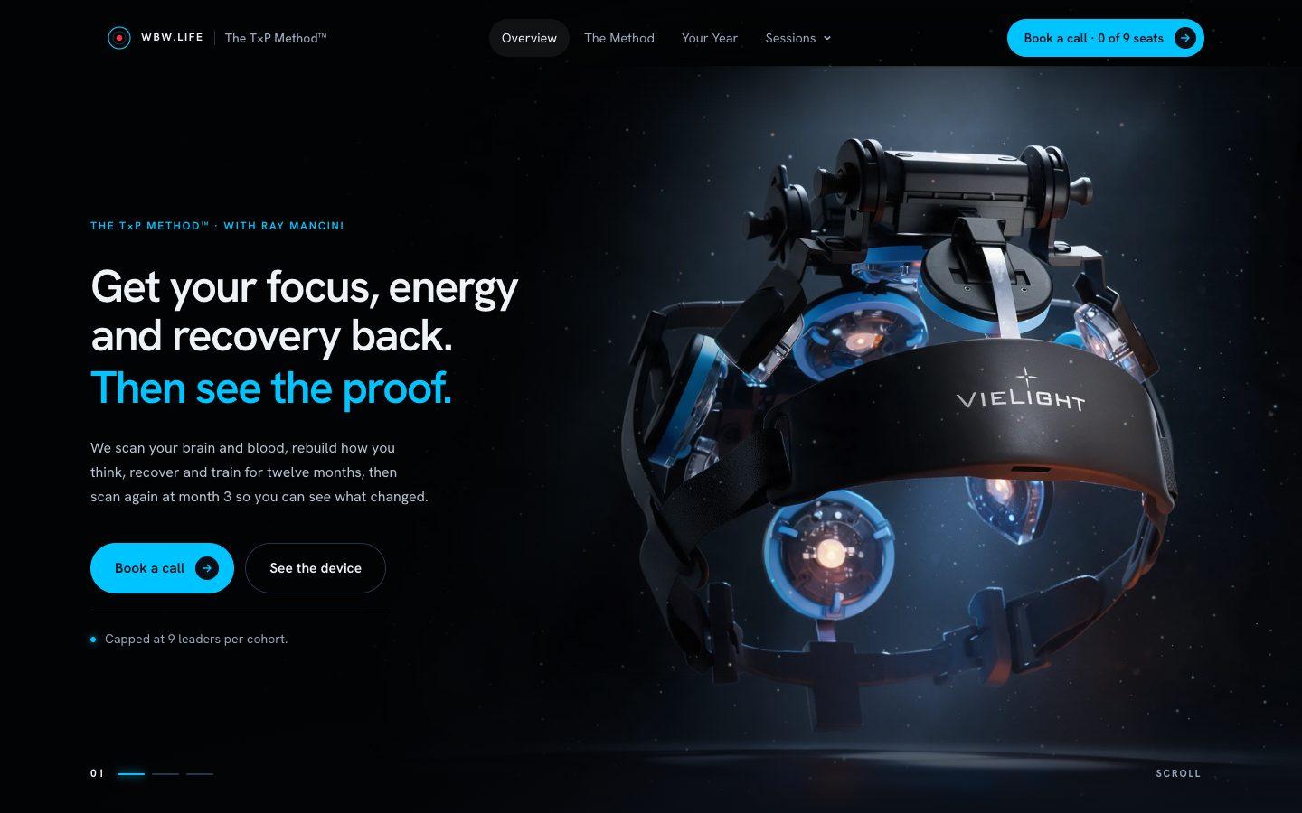 Screenshot of the WBW.LIFE website homepage